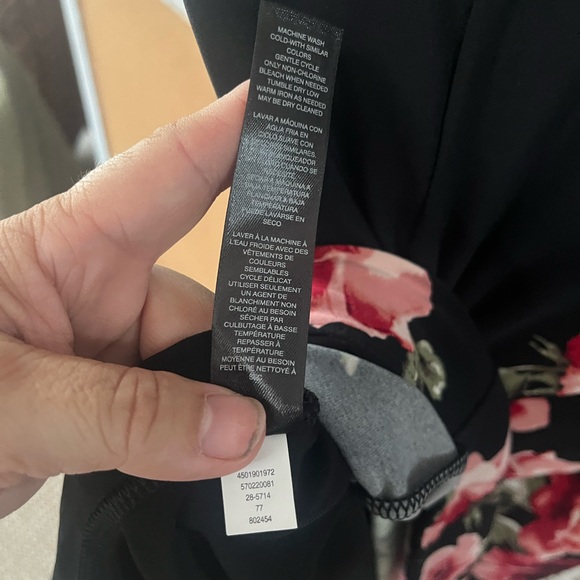 White House Black Market Pink and Red Sheath Dress 3/4 Sleeve - Picture 6 of 6